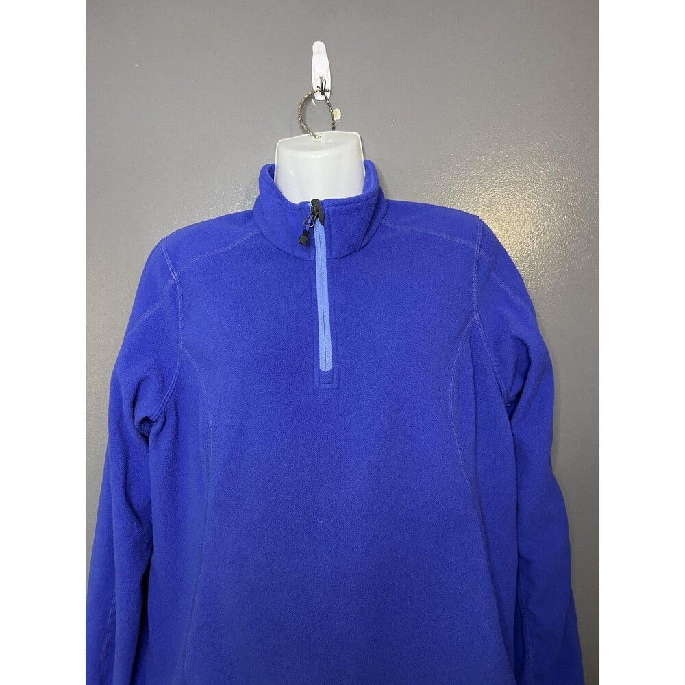 Eastern Mountain Sports Pullover Womens Medium Blue Polartec Fleece 1/4 Zip